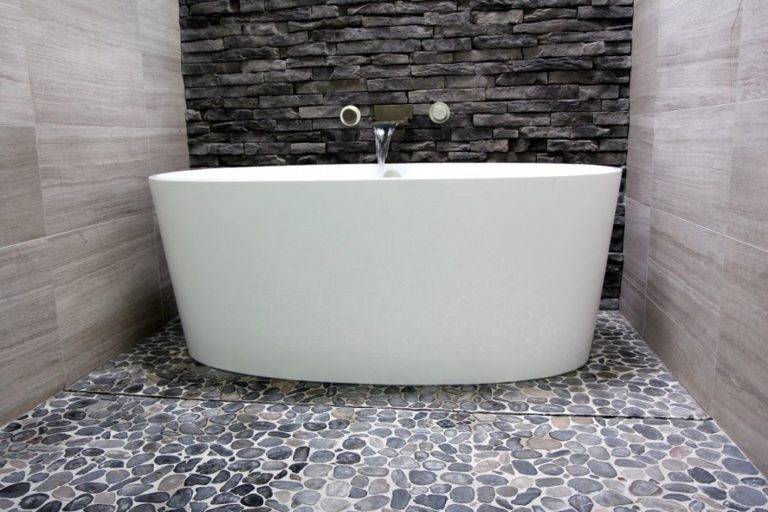 Luxury bathroom remodel ideas shower ideas bathroom remodel ideas modern bathroom ideas stacked stone shower stacked stone in bathroom freestanding tub ideas wall mount tub filler gray bathroom cool gray bathroom bathroom remodel atlanta