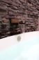 freestanding bathtub tub ideas bathroom ideas shower ideas waterfall tub filler brushed nickel wall mount tub filler stacked stone shower modern bathroom